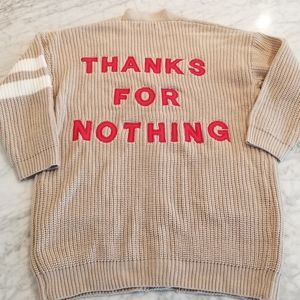 Rugod thanks for nothing varsity sweater
